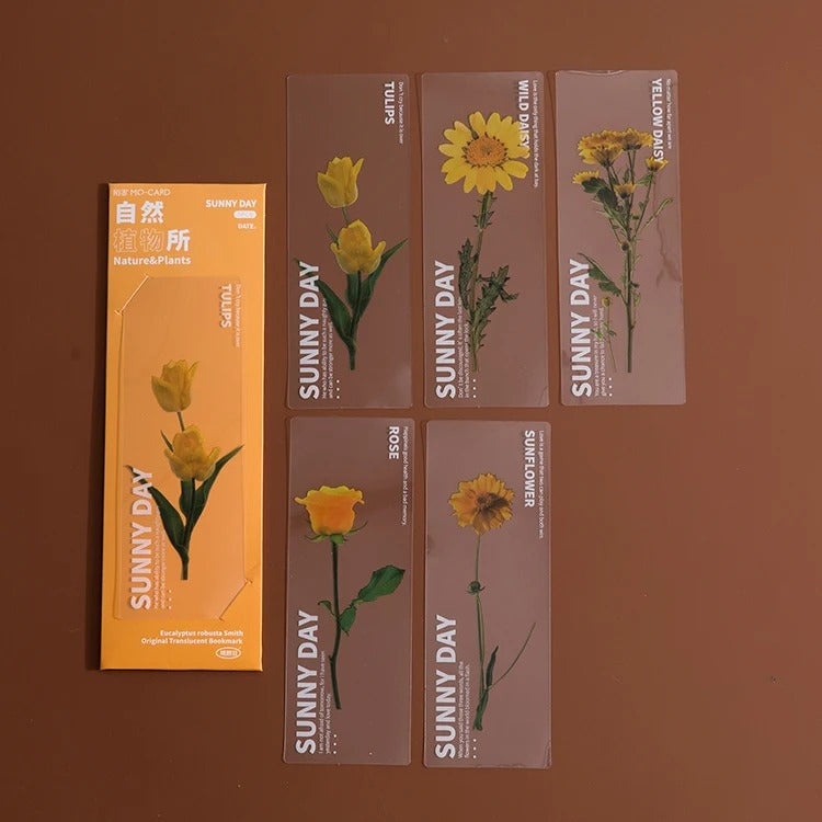 Bookmark set flower style