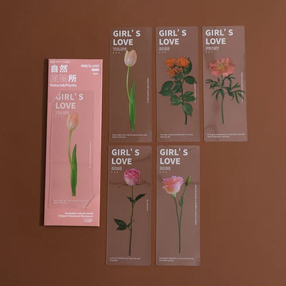 Bookmark set flower style